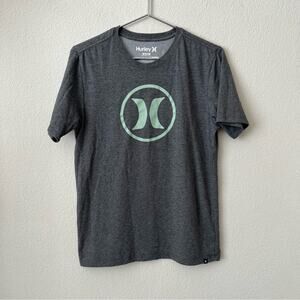 Hurley x Nike Dry Fit Icon gray mint logo graphic tee t-shirt shirt sleeve